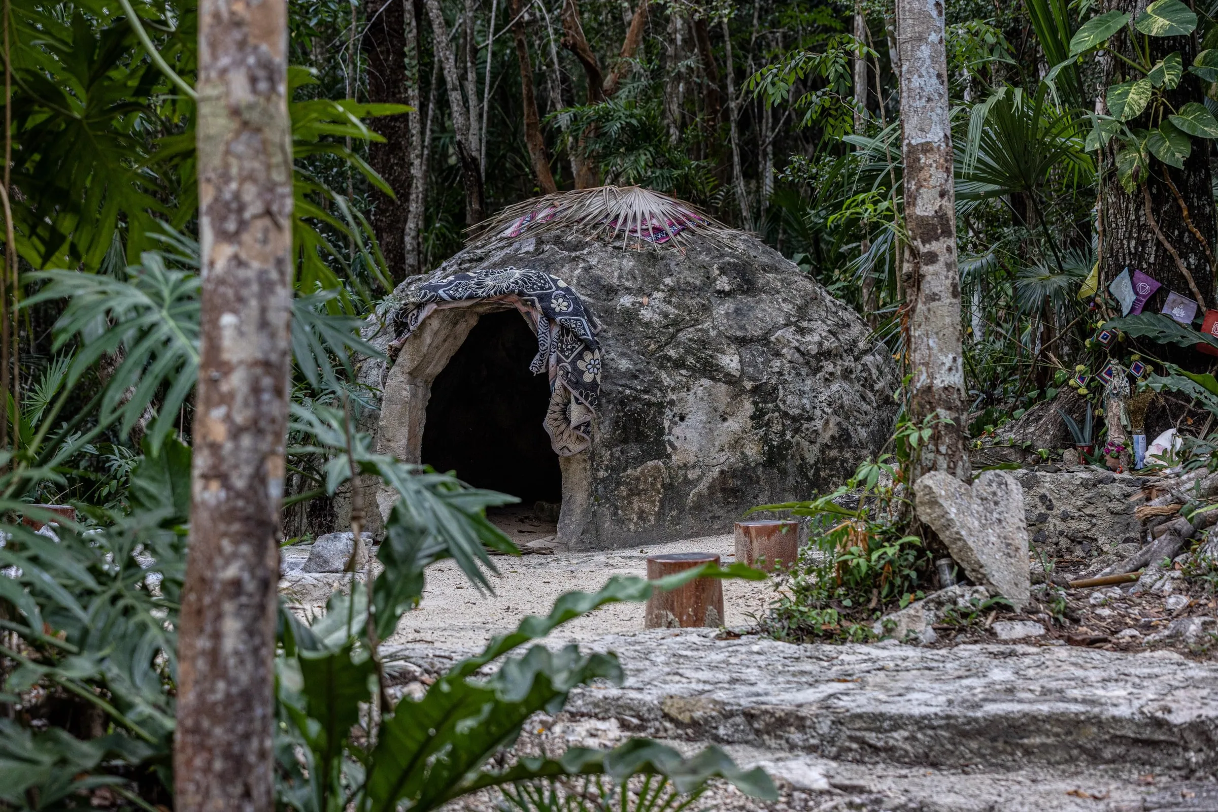 Sit in a traditional sweat lodge, twice.