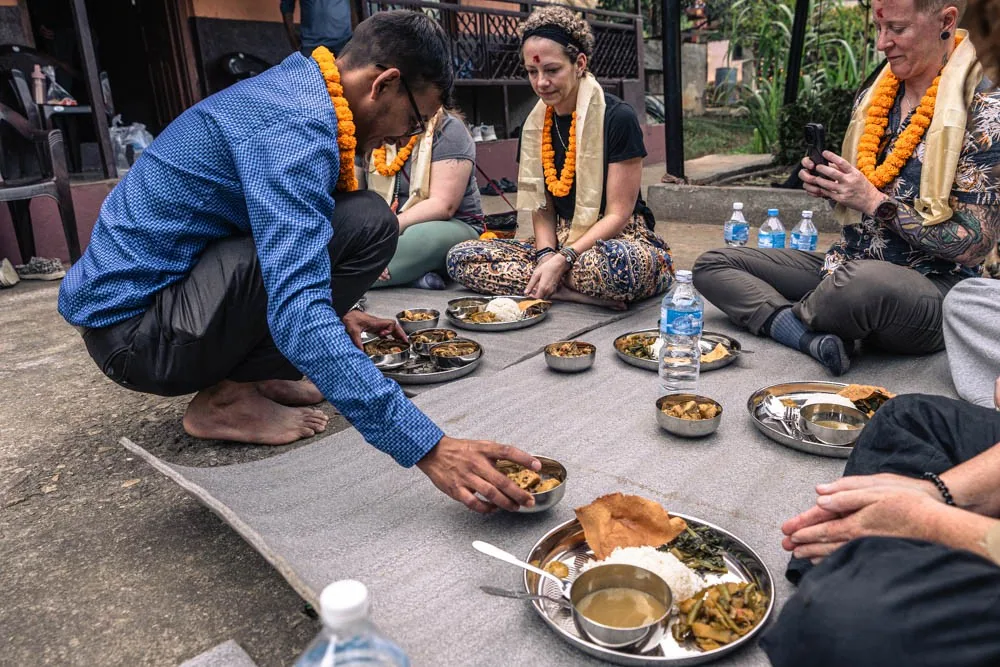 Cultural rituals, dinners, and nights hosted by families in Sirubari Village
